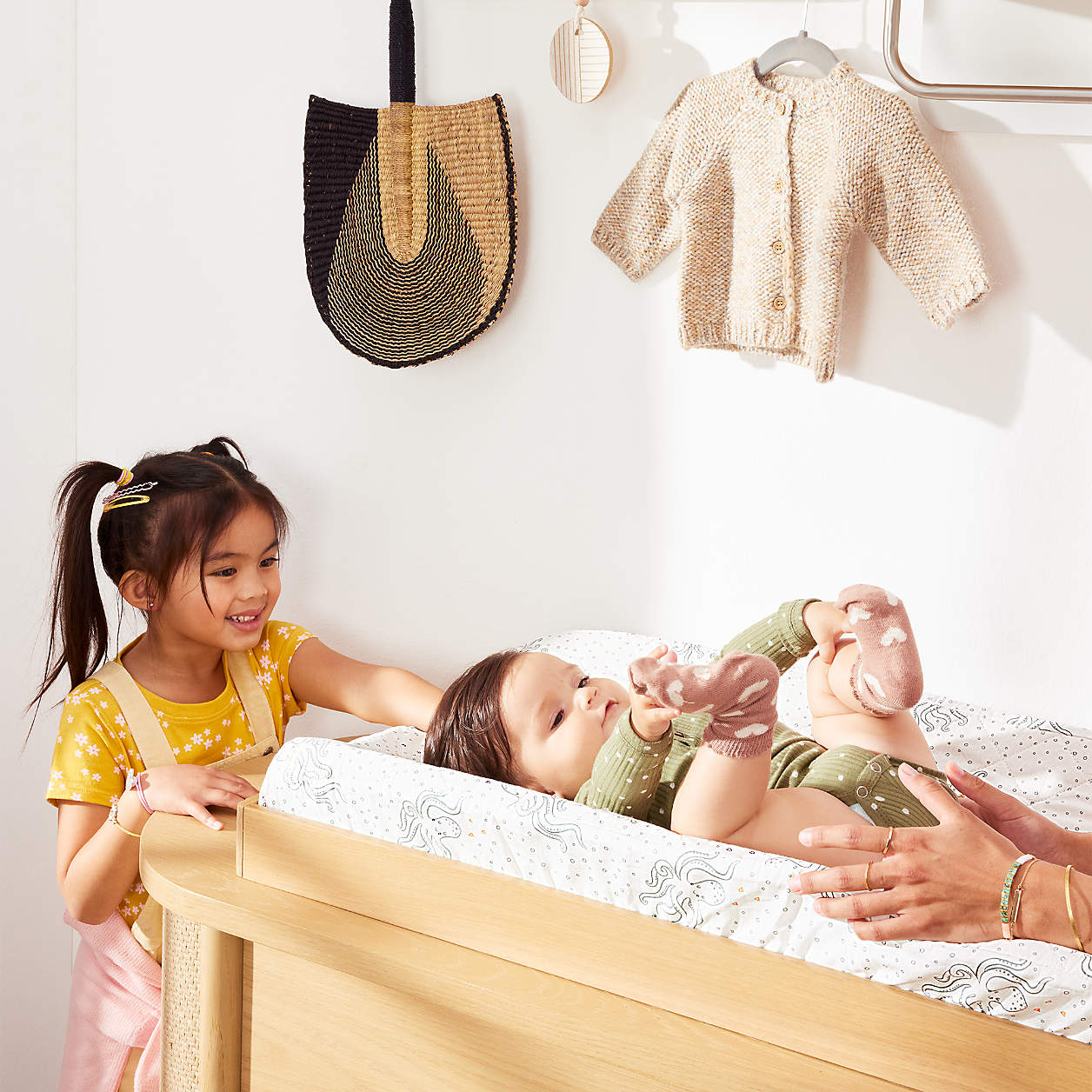 Canyon Natural Wood Baby Changing Table Topper