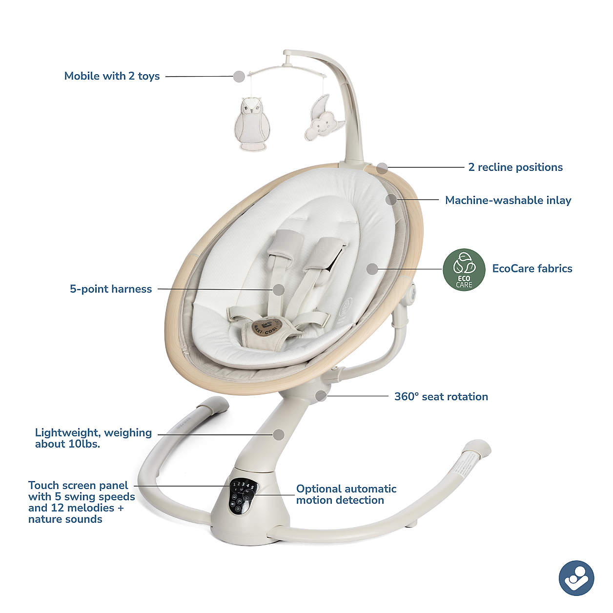 Maxi-Cosi ® Cassia Classic Oat Baby Swing