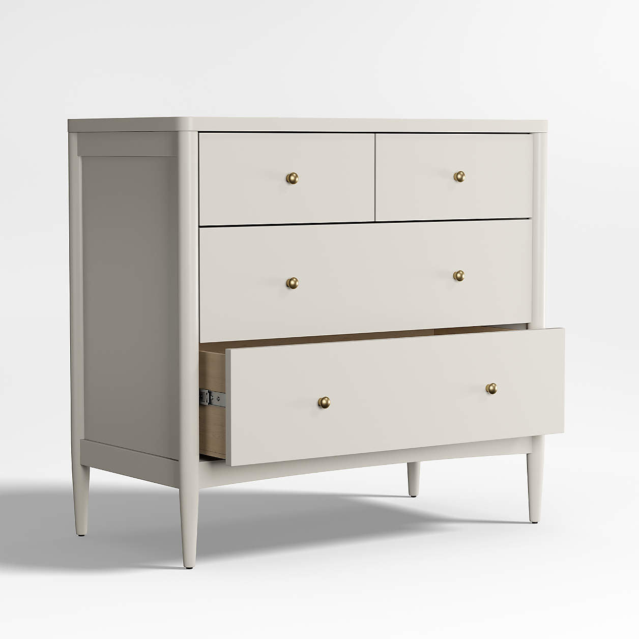 Hampshire Cozy Grey Wood 4-Drawer Kids Dresser