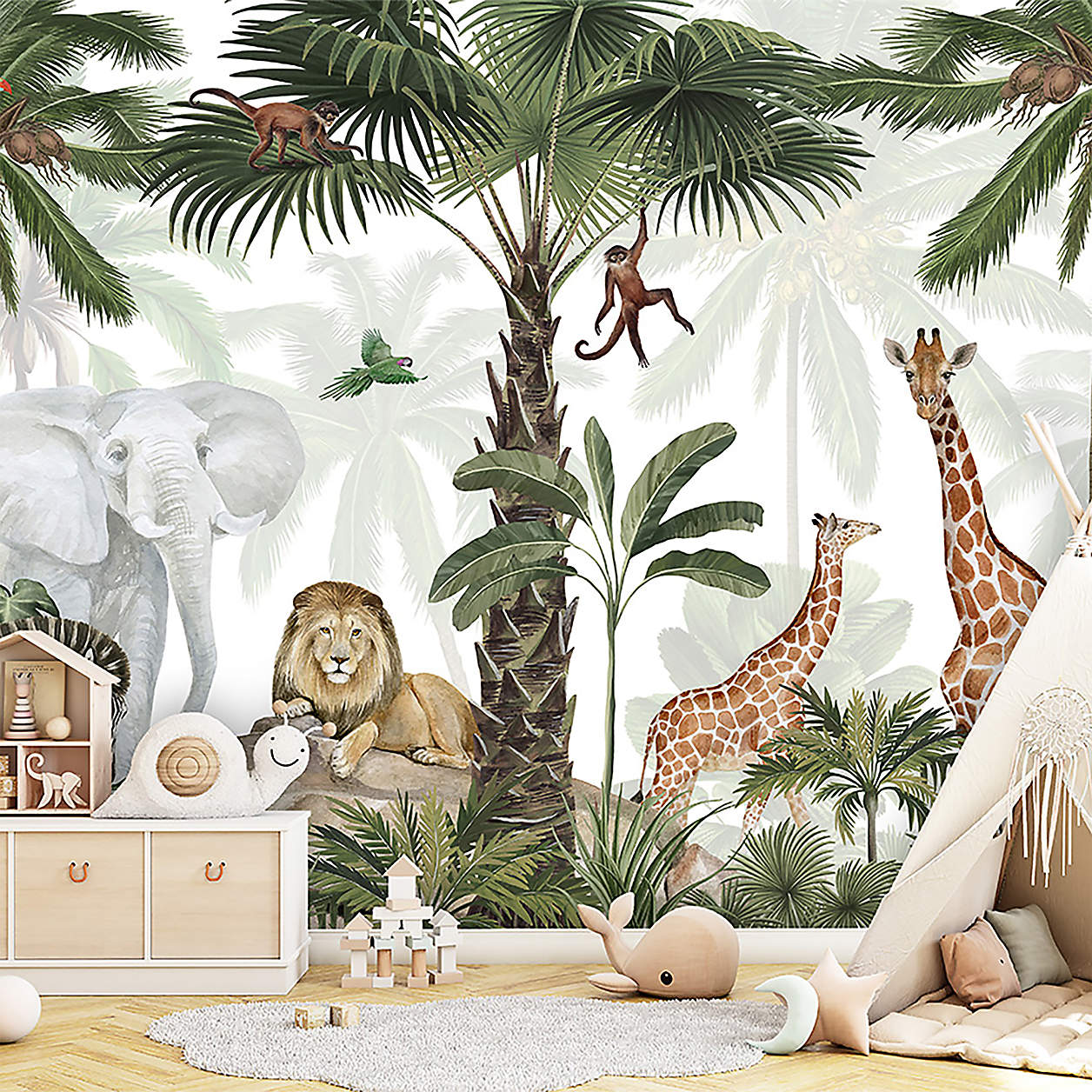 Tempaper Jungle Party Peel & Stick Wall Mural