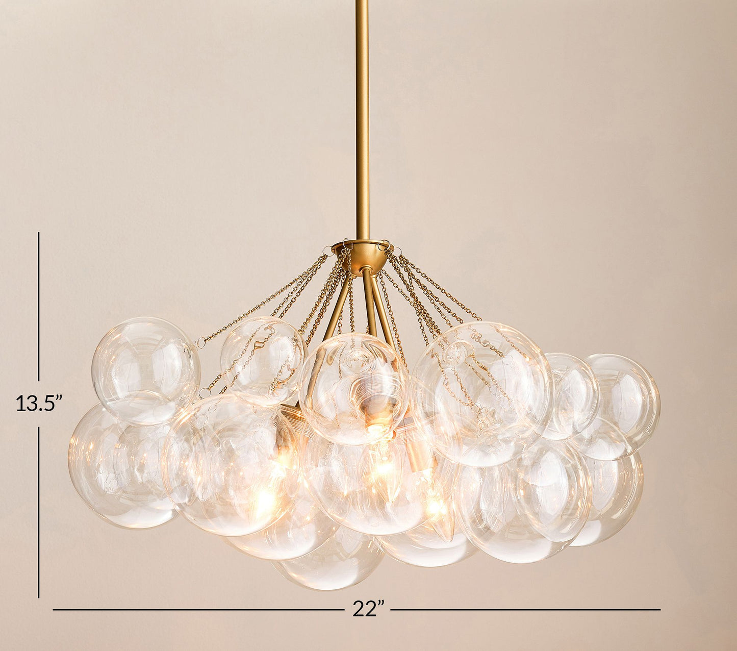 Clear Bubble Chandelier (22")