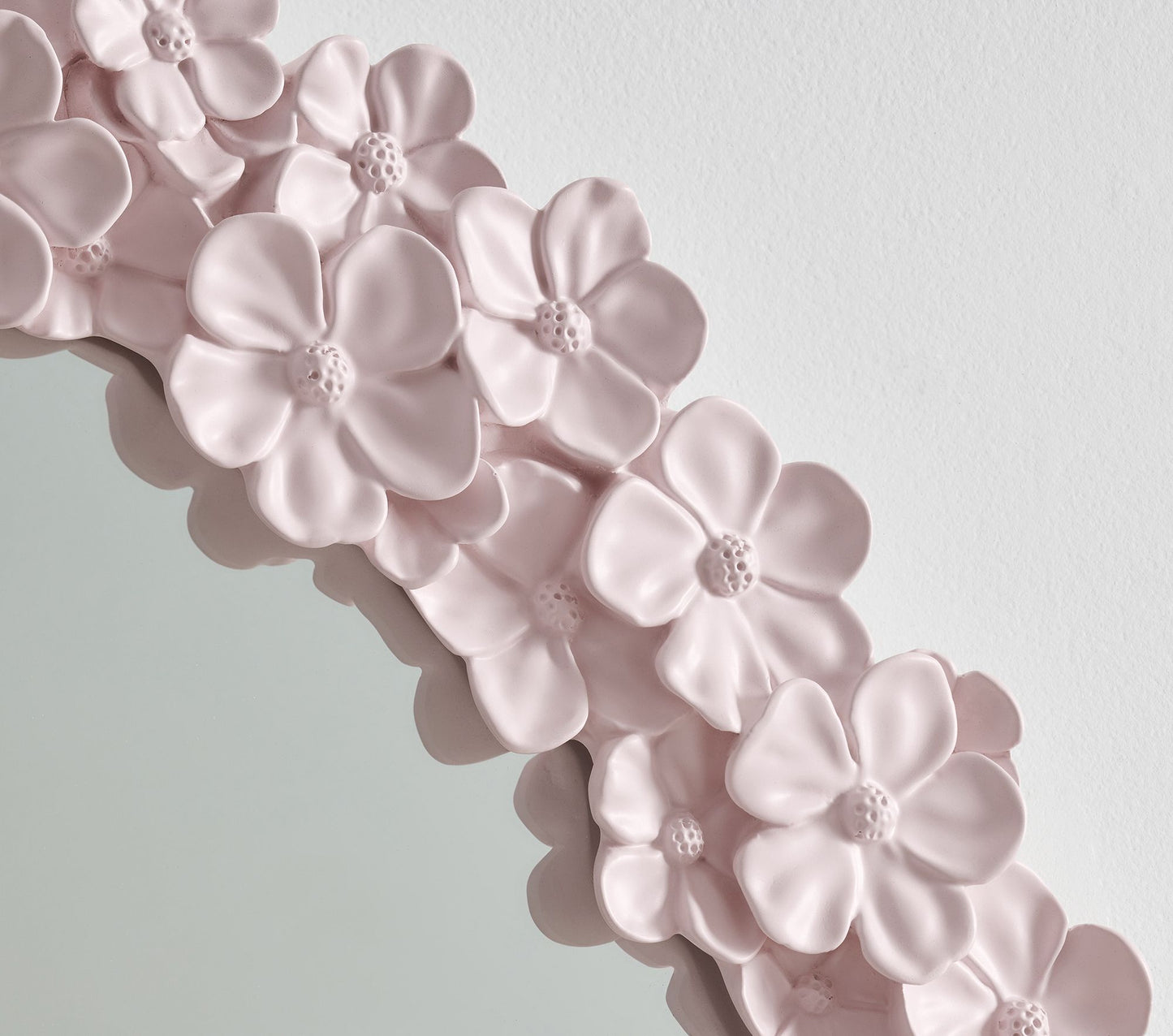 Blush Hydrangea Round Mirror (28")