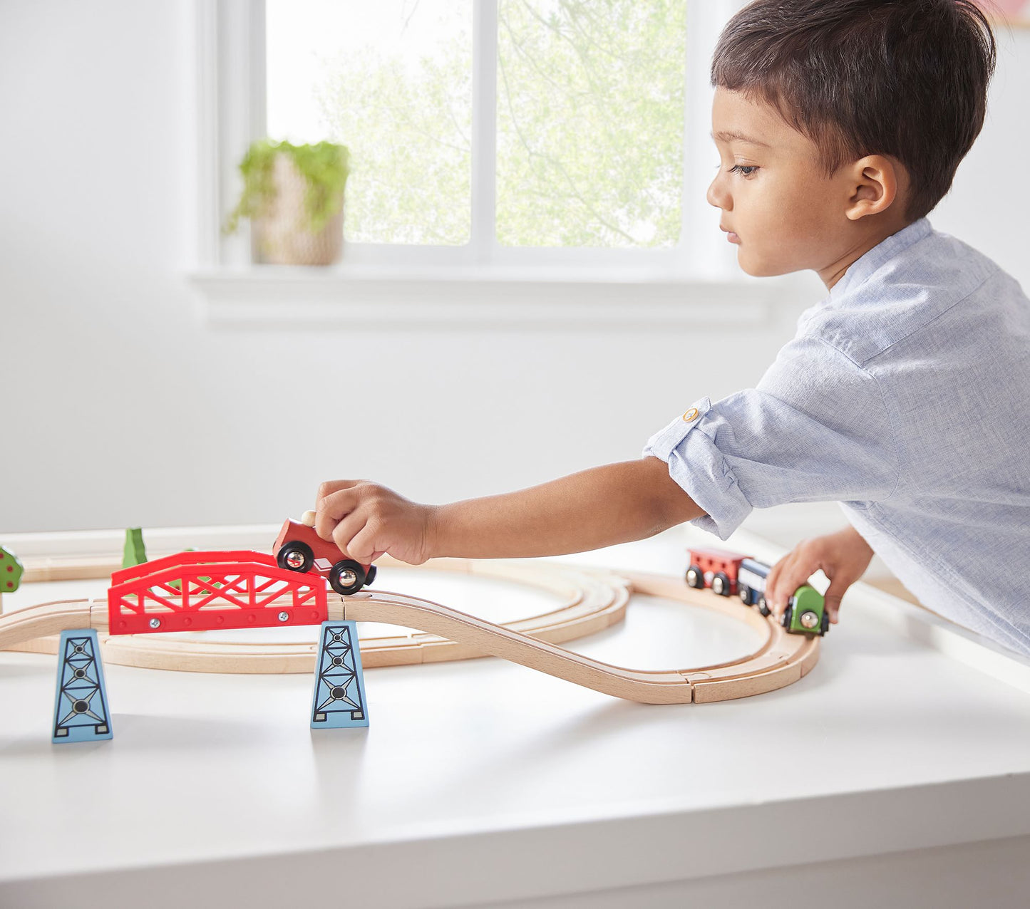 Town and Country Wooden Train Set
