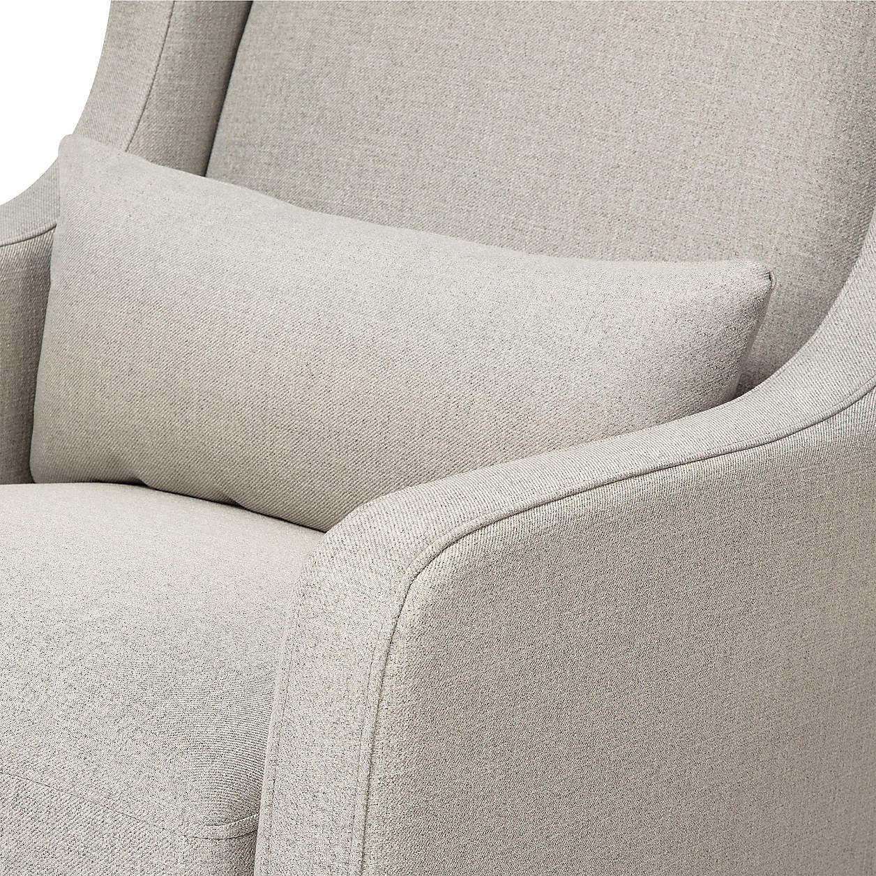 Babyletto Kai Grey Performance Nursery Rocking Chair with Wood Legs