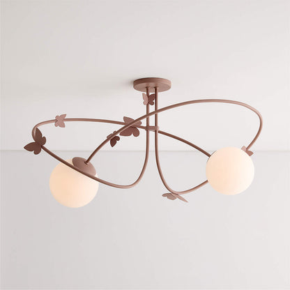 Butterfly Dance Purple 27" Kids Ceiling Light