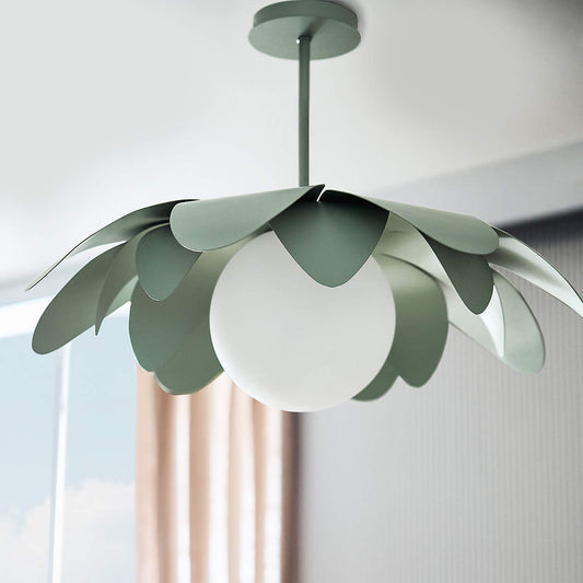 Palm Sage Green 24" Flush Mount Ceiling Light