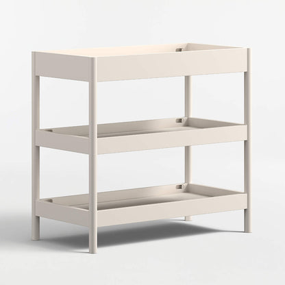 Classic Linen White Wood Baby Changing Table