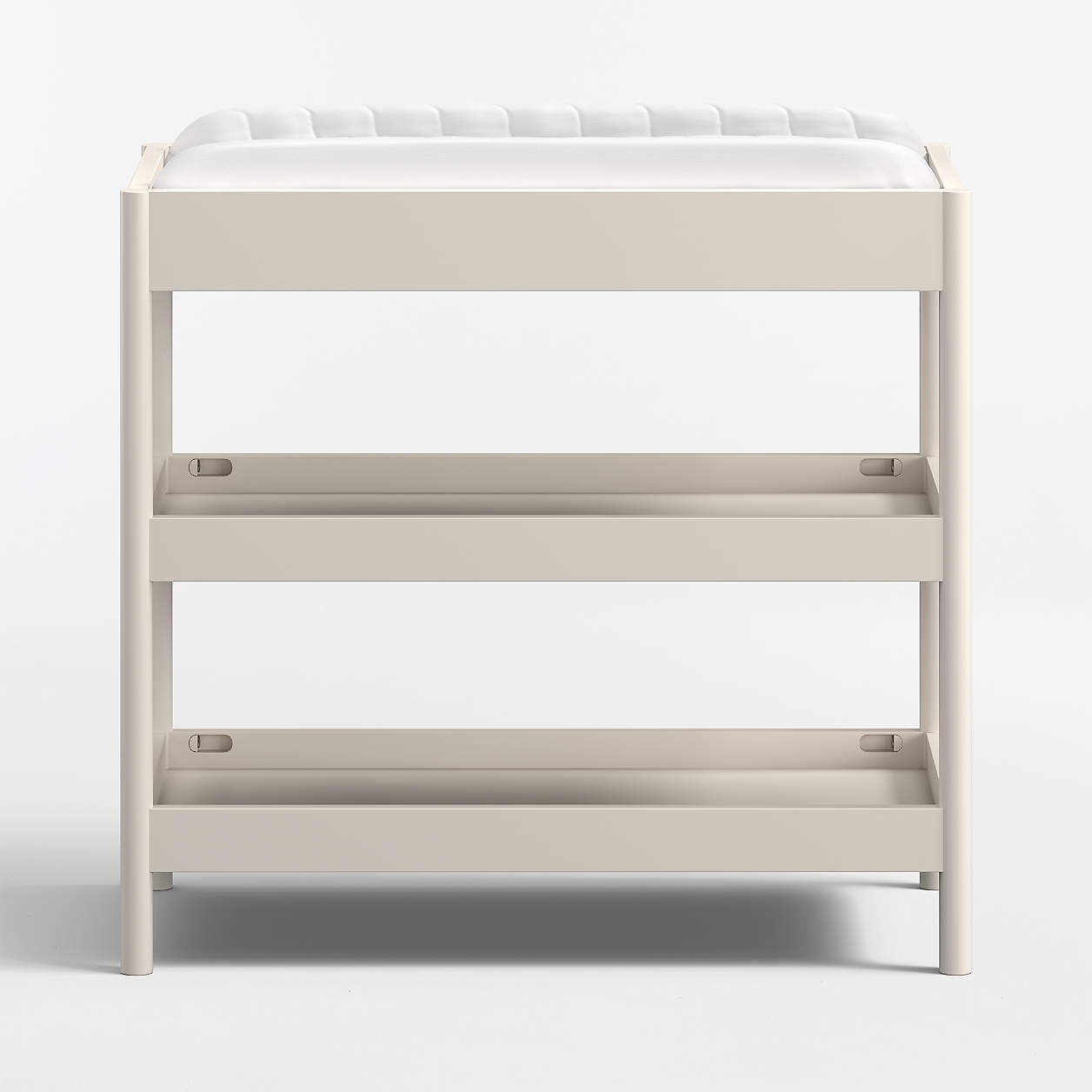 Classic Linen White Wood Baby Changing Table