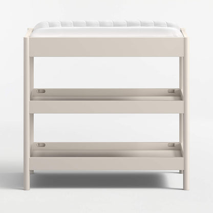 Classic Linen White Wood Baby Changing Table