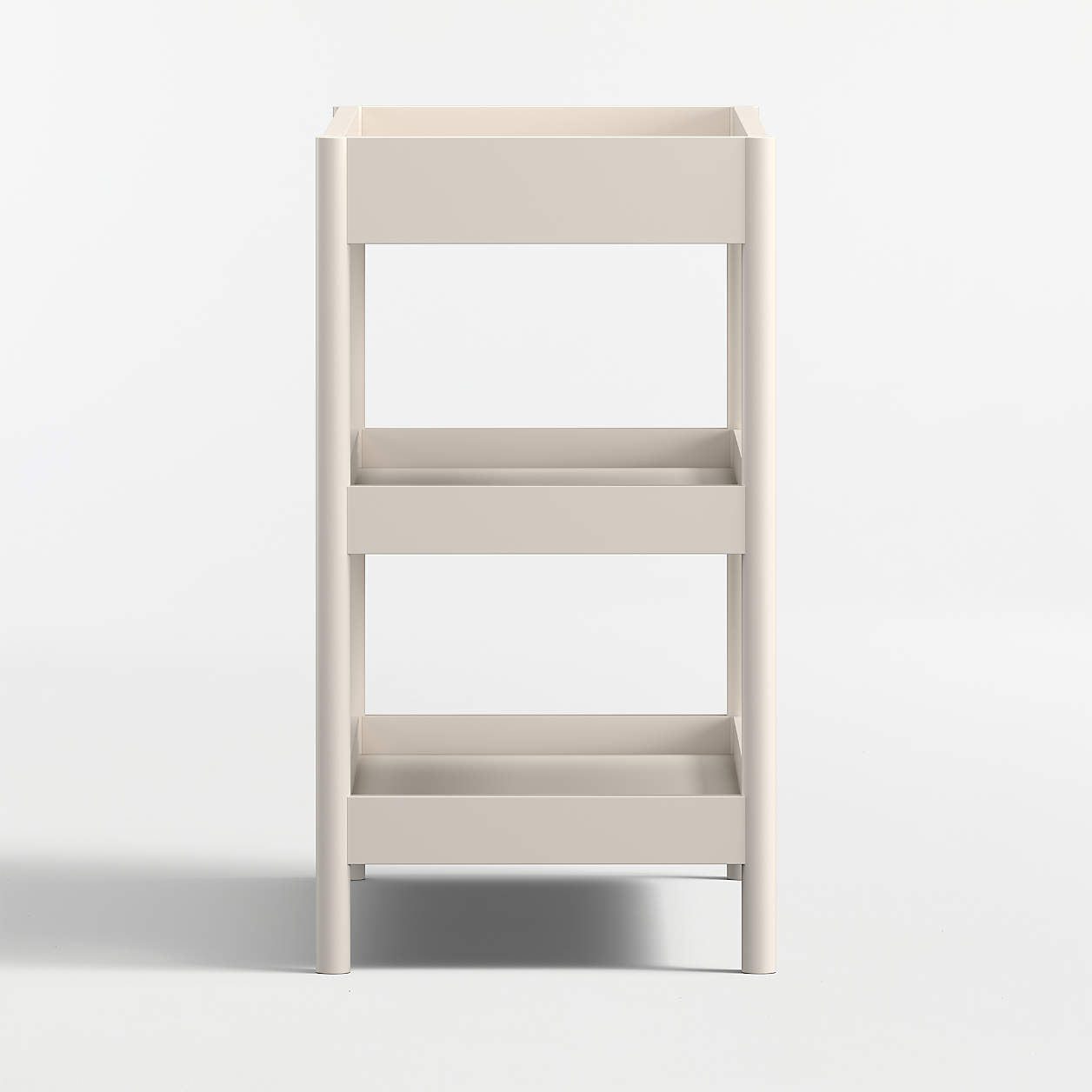 Classic Linen White Wood Baby Changing Table