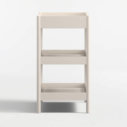 Classic Linen White Wood Baby Changing Table