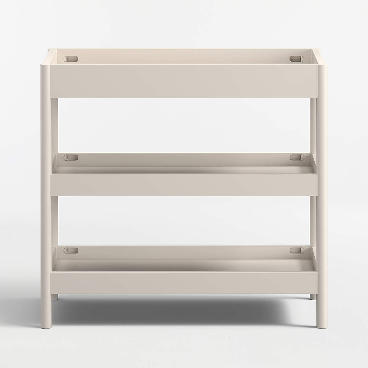 Classic Linen White Wood Baby Changing Table