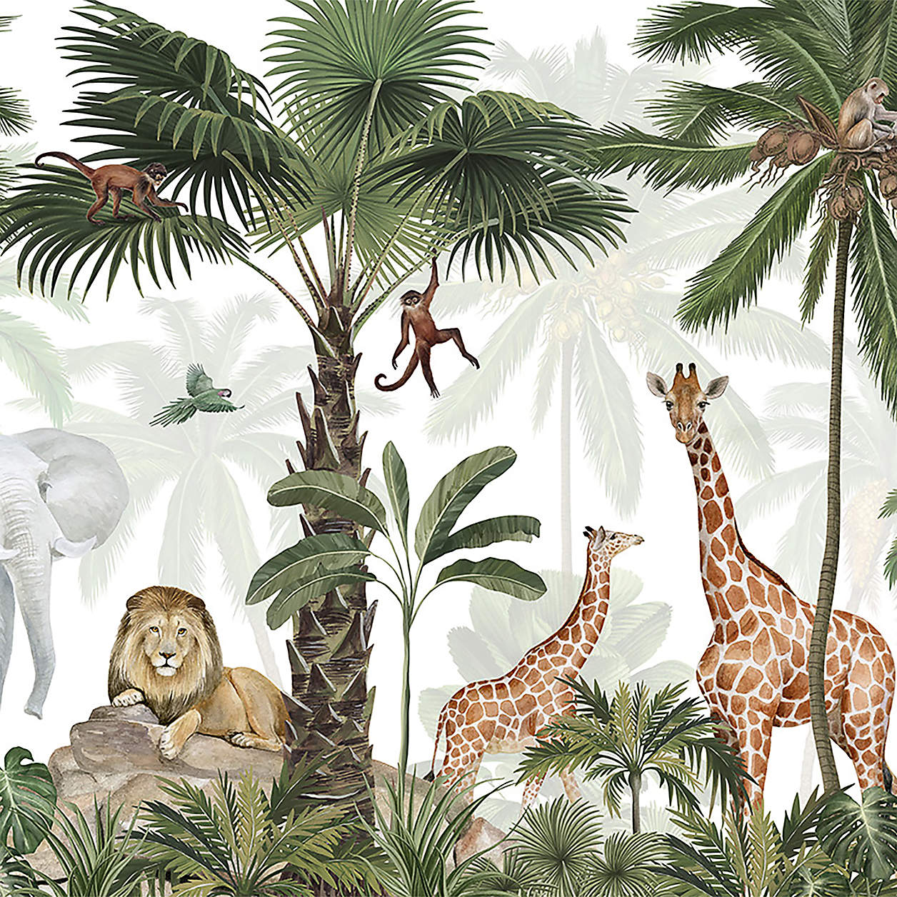 Tempaper Jungle Party Peel & Stick Wall Mural