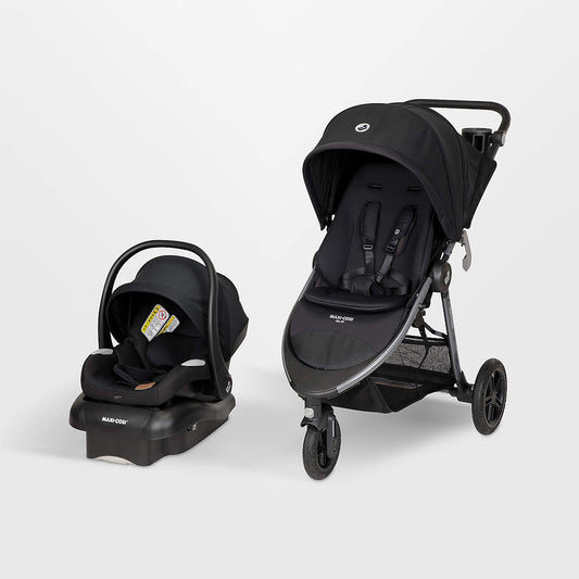 Maxi-Cosi Gia XP Luxe Midnight Black 3-Wheel Stroller & Mico Luxe Infant Car Seat Travel System