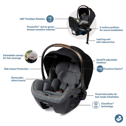 Maxi-Cosi ® Peri ™ Onyx Wonder 180 Rotating Infant Car Seat