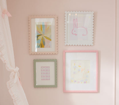 Beaded Gallery in a Box Wood Frames, Set of 6