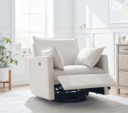 Paxton Pillow Manual & Power Swivel Recliner
