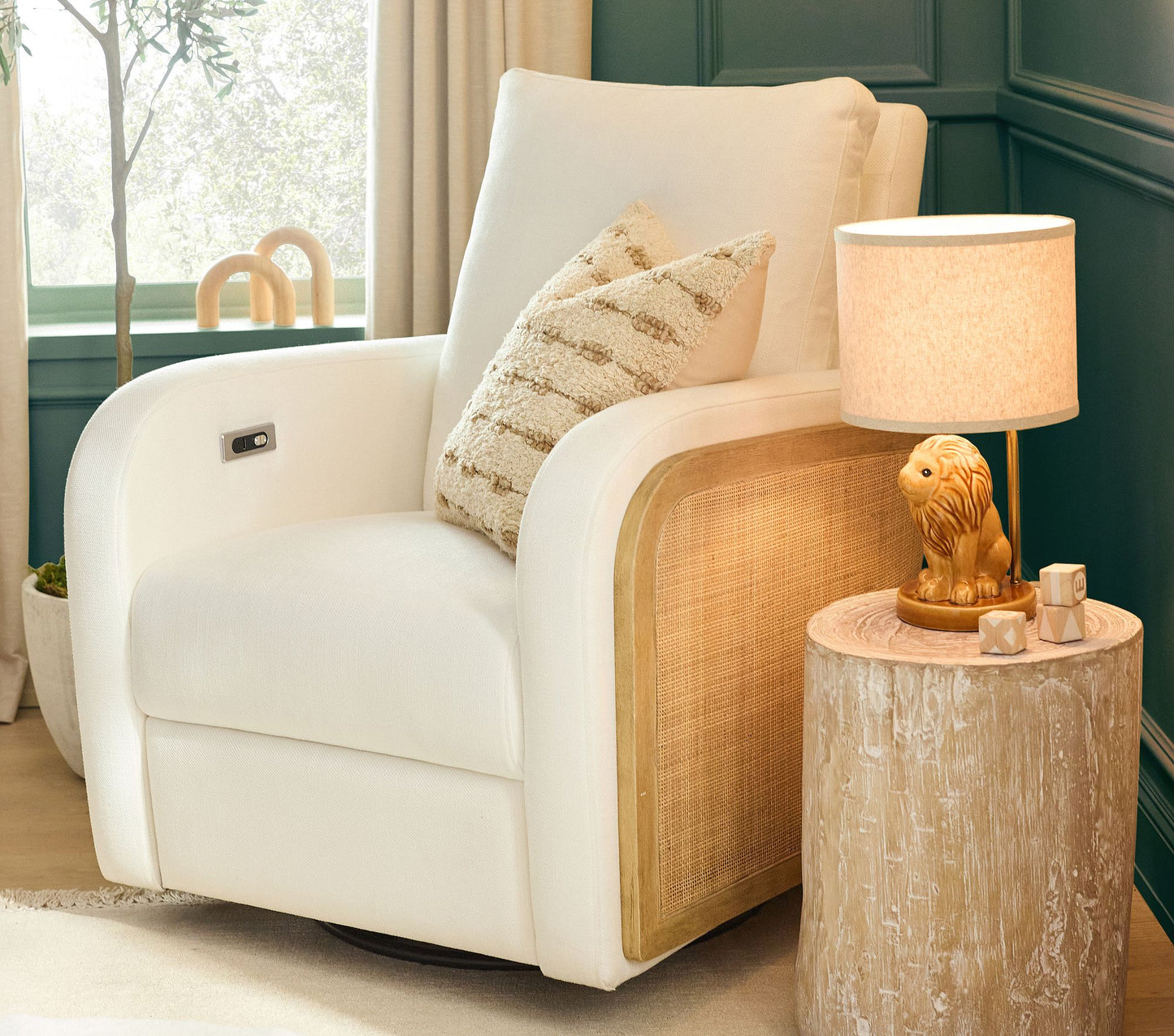Rattan Swivel Power Glider Recliner